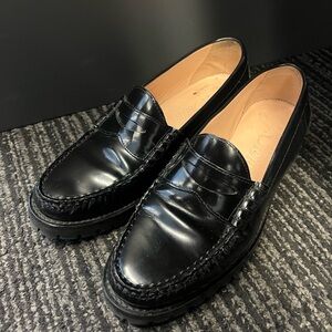 J.Crew Black Lug Sole Loafers 8.5